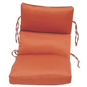 Herringbone Coral Spun Poly Cartridge Chair Cushion by Arden