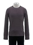 The Mens Store At Bloomingdales Taupe/Grey Cashmere Long Sleeve Crew Neck Sweater