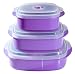 Purple Storage Microwavable Freezer Safe Container Set