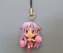 Anime Lucky Star Tiny Figure Keychain Kagami Pink Ponpon