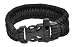 Grizzly Gear Paracord Survival Bracelet with Safety Whistle Black