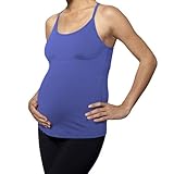 IMAGE OF Zobha Women'S Classic Racer Maternity Tank, Blue Aster/Blue Aster, Medium