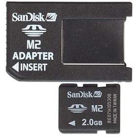 SanDisk 2GB Memory Stick Micro (M2) with Adapter