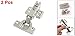 uxcell® 4-inch Long Full Overlay Hydraulic Cabinet Door Concealed Hinges 2pcs