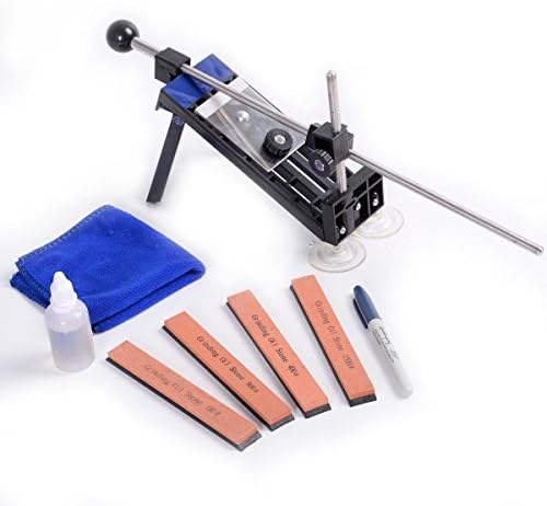 Professional Knife Sharpener Kitchen Fix Fixed Angle Sharpening System +Stone