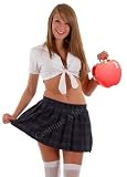 Sexy Halloween Costume Adult Naughty Green Plaid Skirt Private Academy School Girl Party Themed Costume