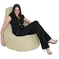 Gilda � Gaming Beanbag Bean Bag Recliner Faux Suede CREAM Chair