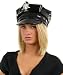 Womens Adult Cop Lady Police Officer Black Costume Hat Womens Standard