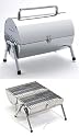 Portable Oil Drum Style BBQ