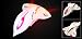 Gino PC Computer Part Jet Fighter Aircraft Shaped White USB Optical Mouse 1200 DPI