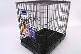 Four Paws Products Stand Double Door Crate Black 36 Inch - 57336