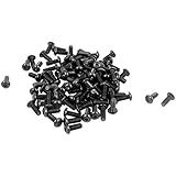 M3 x 8mm Alloy Steel Hex Socket Button Head Screws Black 100 Pcs