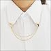 Hot Spike Stud Blouse Shirts Collar Neck Tip Brooch Pin Chain Necklace Punk 05