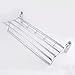 KES Bathroom Foldable Towel Rack Shelf with 5 Coat and Robe Hooks Wall Mount, Chrome, A3010S60