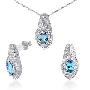 One of a Kind 3.00 carats Marquise Checkerboard Shape London Blue Topaz... by