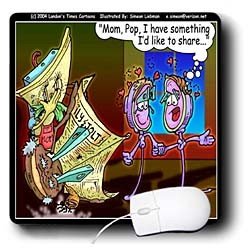 Londons Times Health and Vanity Trends Cartoons - Gay Outlets Make Parental Announcement - Mouse Pads
