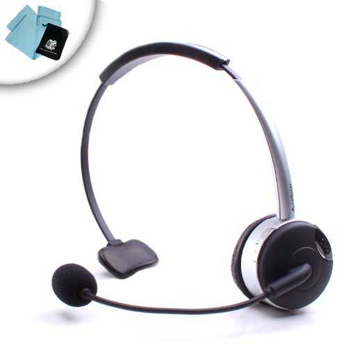 Elite 10x Noise Cancelling Bluetooth Boom Headset for Motorola Bionic , Samsung Galaxy S II , Apple iPhone 4S & More Smartphones **Inlcludes Accessory Bag and Microfiber Cleaning Cloth