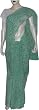 Indian Sari in Cotton Fabric Tie Dye Print Green (tdsari071)