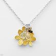 Necklace With 2.10ctw Precious Stones - Genuine Moonstone, Topaz and Tourmaline 14K/925 Gold plated Silver and 925 Sterling silver. Total item weight 6.6g Length 18in