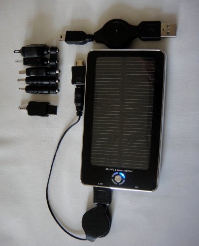 Solar Charger Unit for Mobile Phone, Camera, PDA, PSP, MP3 , or Anything Chargeable via USB