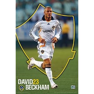 Los Angeles Galaxy (David Beckham) Sports Poster Print - 24x36