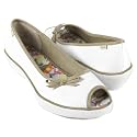 Keds Sunbathe Wedge Sneaker,White/Green,10 M