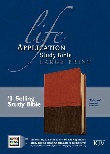 life application study bible kjv large print tutone