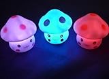 SAMYO 7色 レインボー に光ってかわいい きのこ 型 LED ライト! / インテリア や パーティ プレゼント 日々の 癒し に最適 SM-0618
