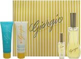 Giorgio Beverly Hills by Giorgio Beverly Hills for Women 4 Piece Set Includes: 3.0 oz Eau de Toilette Spray + 1.6 oz Body Moisturizer + 1.6 oz Body Wash + 0.33 Eau de Toilette Purse Spray