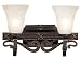 Kenroy Home 91092CM Ribbon and Reed 2-Light Vanity, Caramel Malt