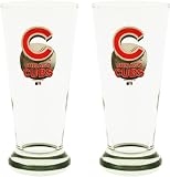 Chicago Cubs Two Pack 12-Ounce Flared Pilsner Glasses