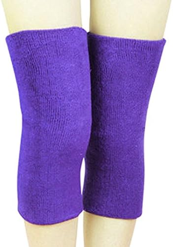 Penagy 2PCS Compression Knee Sleeve Breathable Elastic Knee Support Sports Protector Knee Pads - Purple