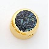 electric guitar Q Parts Knob Natural Abalone on Gold w Set Screw electric guitar