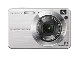 Sony CyberShot W130 Digital Camera - Silver (8.1MP, 4x Optical Zoom) 2.5  LCD