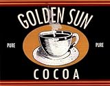 IMAGE OF Golden Sun Cocoa MUSEUM WRAP CANVAS Print With Added Heavy BRUSHSTROKES Catherine Jones 14x11