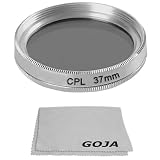 37MM Circular Polarizer Filter (for Camera Lens with 37MM Filter Thread) + Premium MagicFiber Microfiber Cleaning Cloth