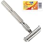 Parker 86R Butterfly Open Double Edge Safety Razor & **100 Shark Super Chrome Blades **