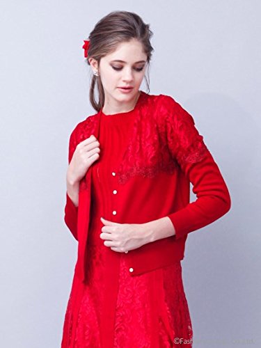 Nina mew (ニーナミュウ)レースVネックカーデ