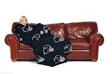 Baltimore Ravens Adult Comfy Throw Blanket with Sleeves