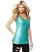 Femme for DKNY Tank Top, Scoopneck Sequin Dancing Green M