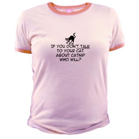 41LVCOiiOfL Catnip talk Funny Jr. Ringer TShirt by CafePress = Nerdy TShirt