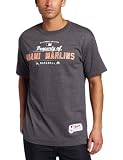 MLB Mens Miami Marlins  MLB Property Of (PRO CARBON HEATHER, X-Large)