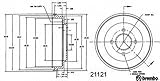 Brembo 21121 Rear Brake Drum