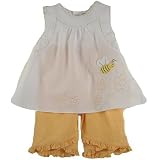 ZU Petit Ami Infant/Toddler Girls 2 pc Bumblebee Capri Pants Set