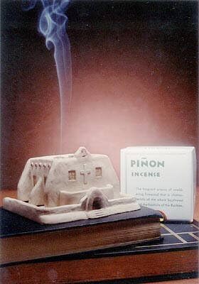 Iglesia Church Burner with Piñon Natural Wood Incense