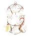 PIG 9pc TEA Set Pot & Cups w/Iron Rack NEW!