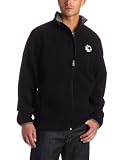 NFL Men's Kansas City Chiefs Safety Blitz III Long Sleeve Full-Zip Performance Bonded Jacket (Black/Storm Gray, X-Large)