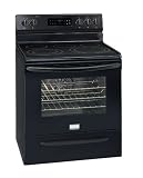 Frigidaire Gallery FGEF3032KB 30″ Freestanding Smoothtop Electric Range with 5 Radiant Elements Including Warming Zone, 5.7 cu. ft. Convection Oven, Self-Clean, Delay Bake, Hidden Bake Element, Storage Drawer and Express-Select Controls: Black