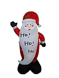 4 Foot Tall Lighted Christmas Inflatable Santa Claus with Big Beard Yard Decoration