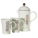 La Cafetière La Chocolatière 1-Litre Coffeemaker Gift Set- Cream